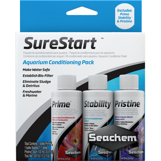 Seachem Laboratories SureStart Aquarium Conditioning Pack 1ea-3 pk