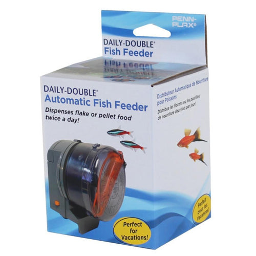 Penn-Plax Daily Double Battery Operated Automatic Fish Feeder II 1ea/One Size