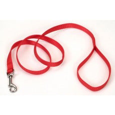 Coastal Single-Ply Nylon Dog Leash Red 3-4 in x 4 ft