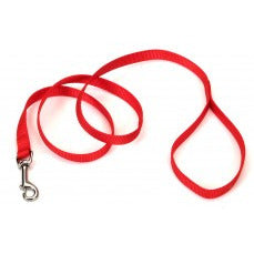 Coastal Single-Ply Nylon Dog Leash Red 3-4 in x 6 ft