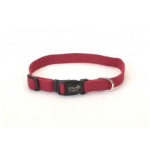 Coastal New Earth Soy Soy Adjustable Dog Collar Cranberry 5-8 In X 8-12 In