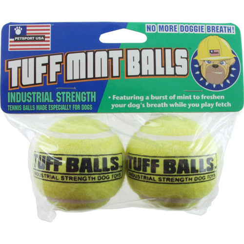 Petsport USA Mint Balls Dog toy Green 2 Pack 2.5 in