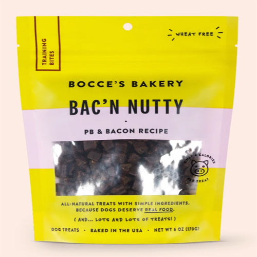 Bocces Bakery Dog Training Bacon Nutty 6Oz